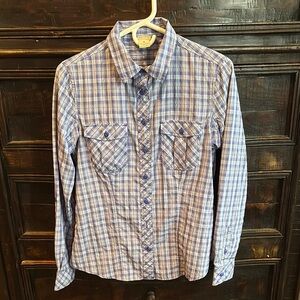 Duluth Trading Co Purple Button Down Shirt